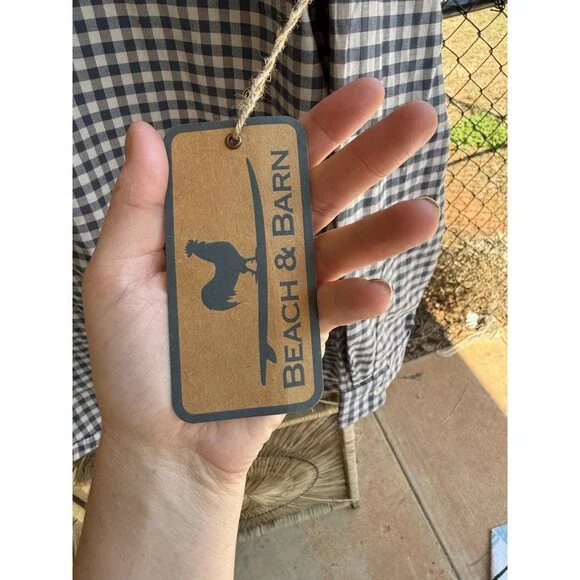 Beach & Barn Button Down Long Sleeve Shirt XL Gray New With Tags - Picture 4 of 7